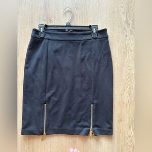 NWT Michael Kors Black Skirt with Gold Zipper